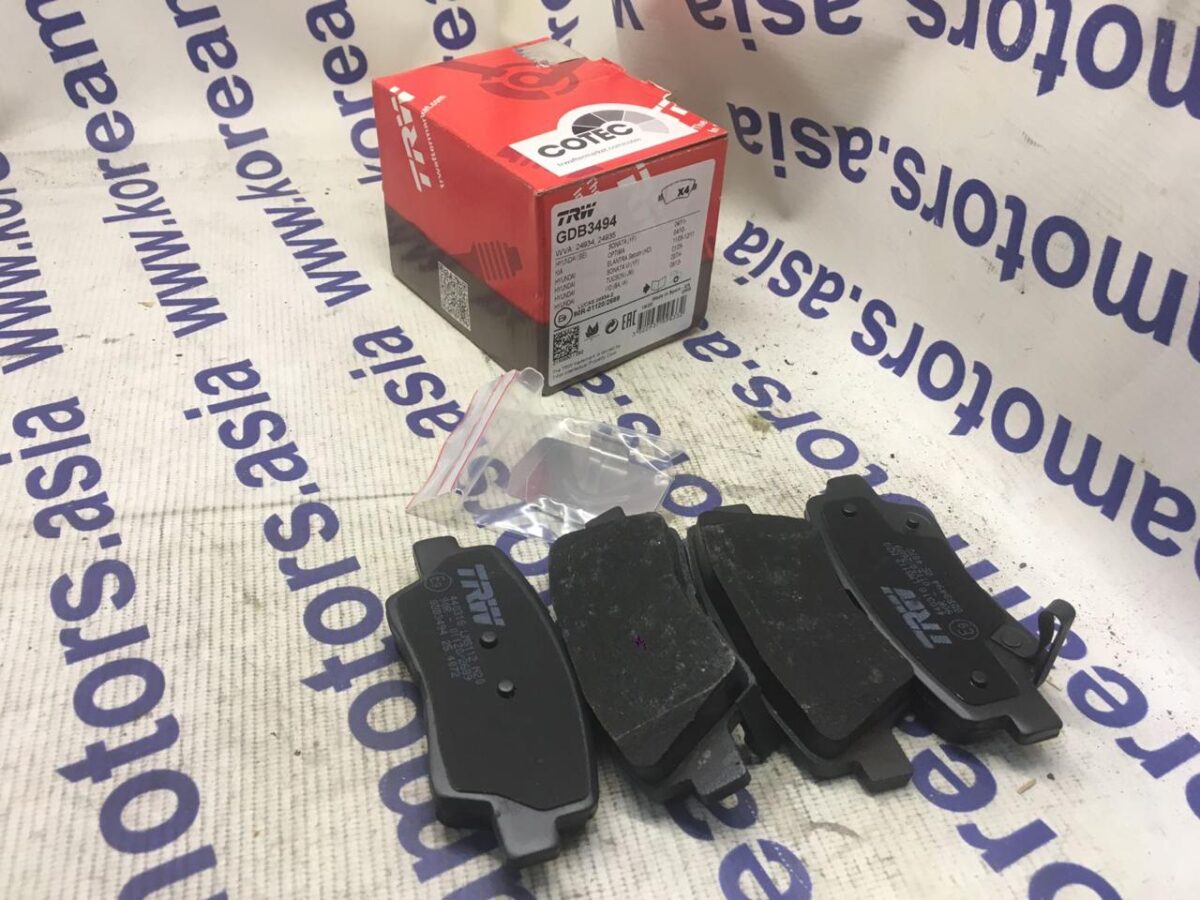 Колодки задние HYUNDAI SOLARIS, I30 II, I40, TUCSON (JM), KIA SOUL, RIO III GDB3494 Колодки задние HYUNDAI SOLARIS, I30 II, I40, TUCSON (JM), KIA SOUL, RIO III GDB3494